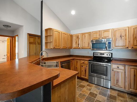 Kitchen overlooking upstairs bathroom