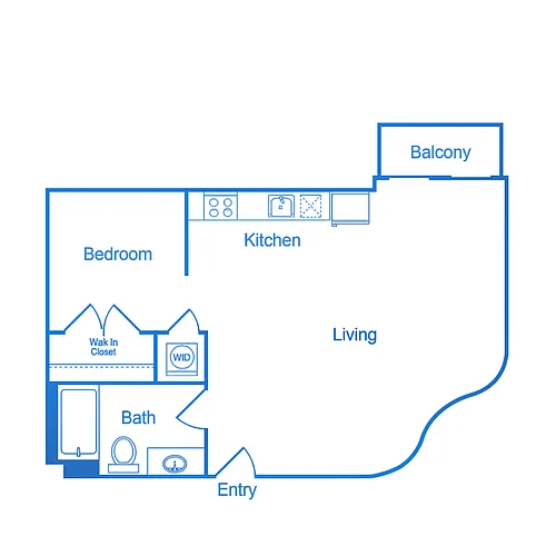 Floor plan Studio_1A