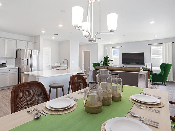 Spacious living area with popular open-concept layout - Seabrooke home plan by Highland Homes