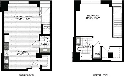 Floor plan 1 Bedroom V