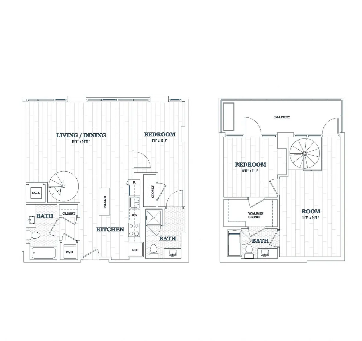 Floor plan 2 Bedroom - 2 Bath | b18