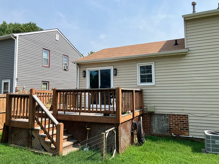 Back deck off dining room.