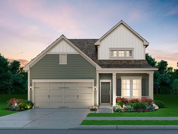 Blue Rock Exterior Rendering - Elevation 3 with an Optional Loft at Carter s Mill in Sterling, VA.