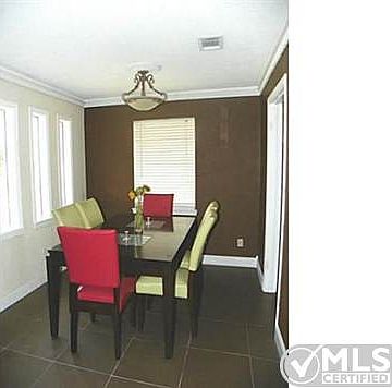 Formal dining holds table for six