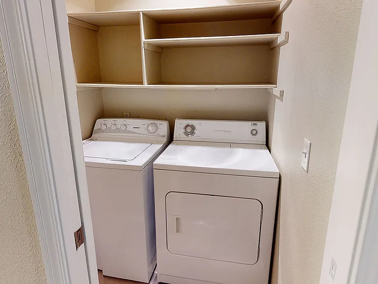 Apartment in-home washer and dryer.