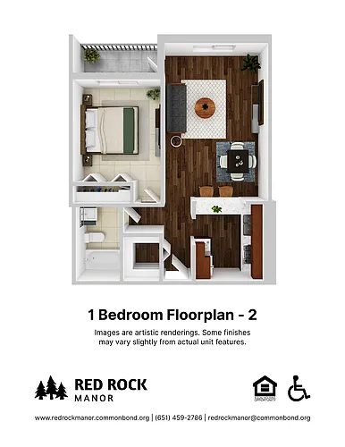 Floor plan 1 Bedroom