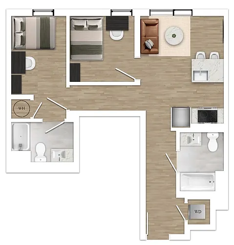 Floor plan 2E - 2X2
