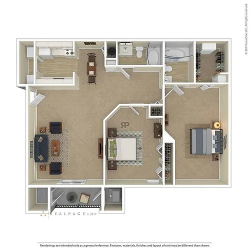Floor plan 2 BR Market