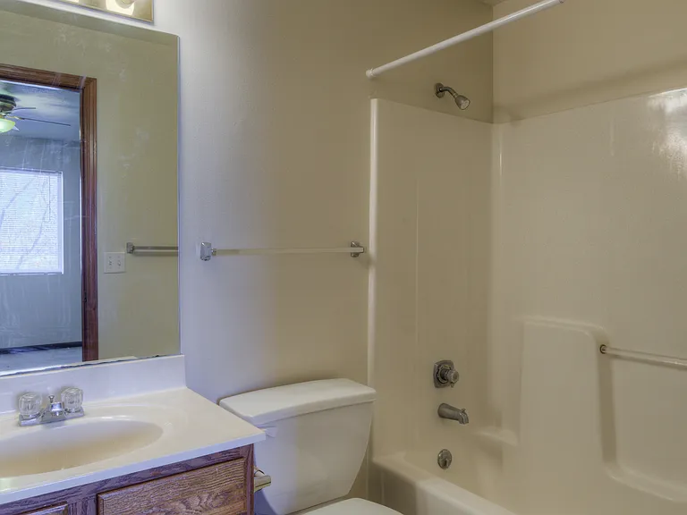 Bathroom at Huntington Apartments.