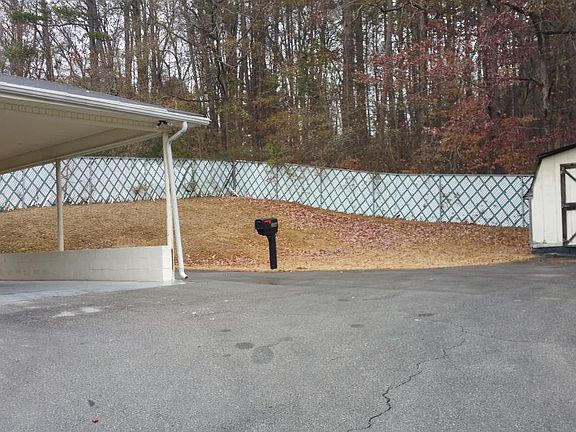 Carport and backyard