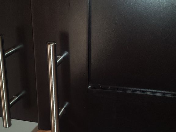 Satin nickel finishes throughout