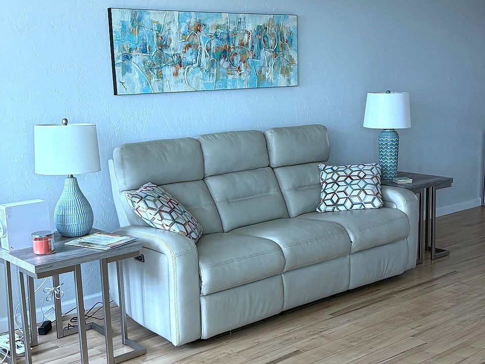 Reclining leather couch
