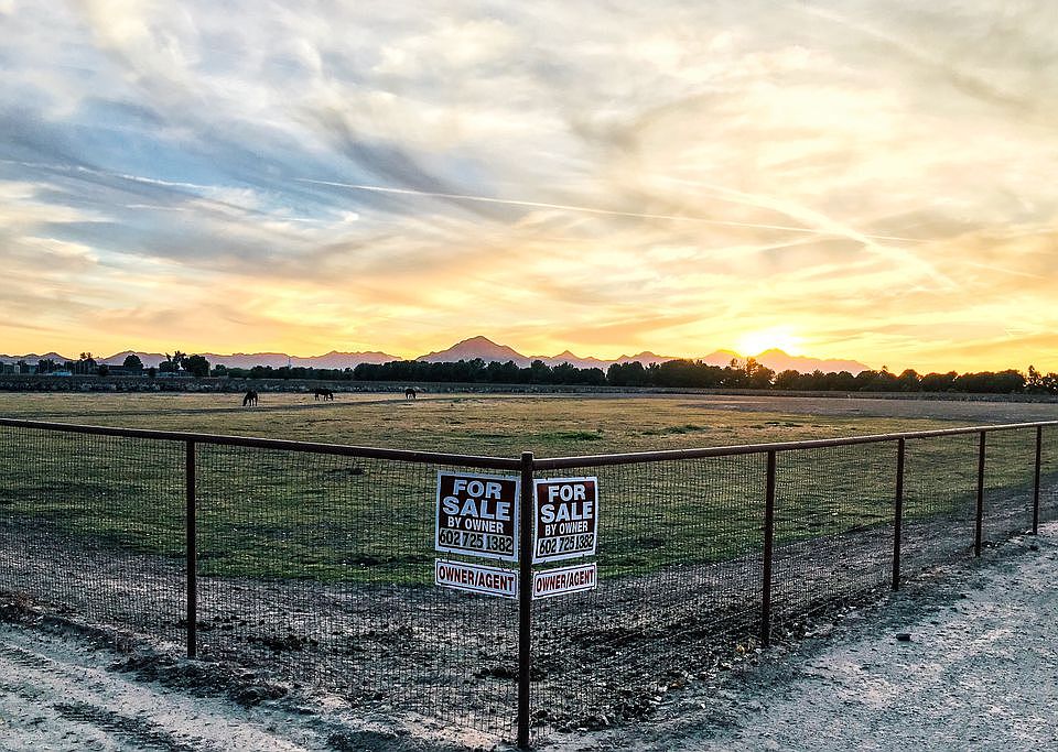 Sunset view of San Tan Mt.