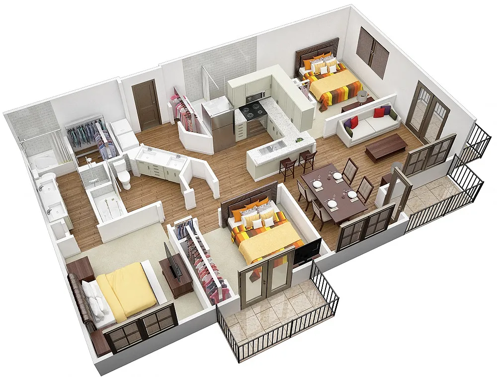 Floor plan The Mansell (C1)