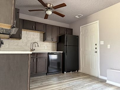 Microwave, dishwasher, stove, refrigerator