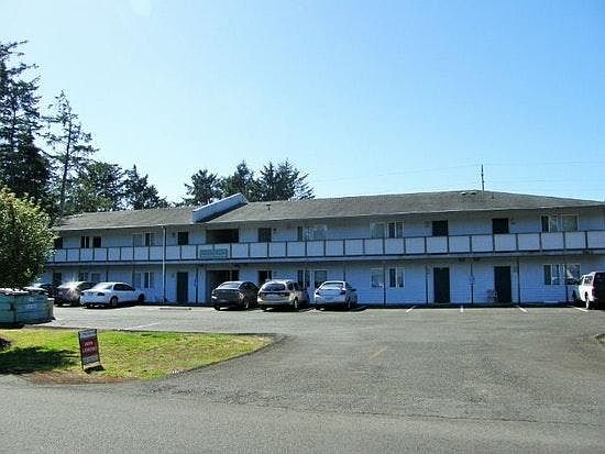 Front view of building