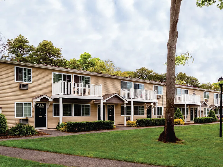 Elegant Exterior Building View at Lakeside Village, East Patchogue