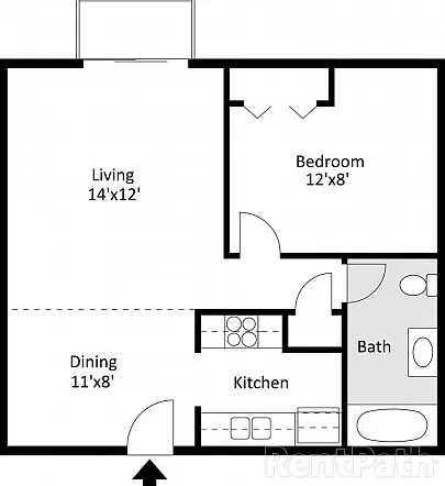 Timbers 1 Bedroom, 2D Timbers 1 Bedroom, 2D