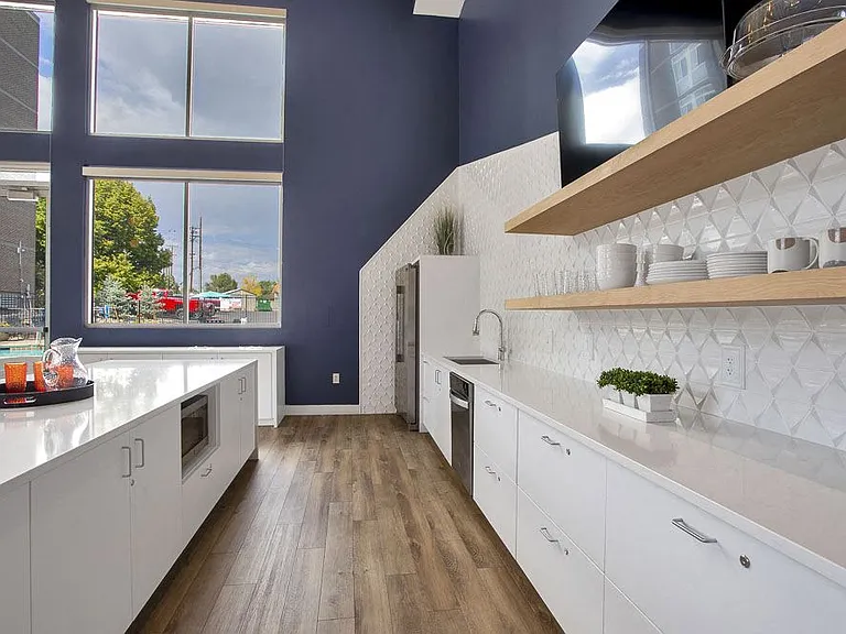 Lounge with kitchen and dining space