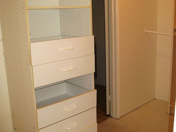 Built-in cabinets in master closet