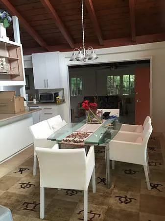 Dining area looking into family room