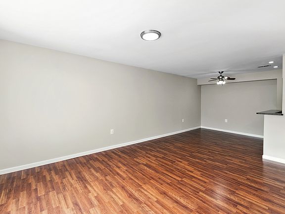 Entry view Living room and dining area