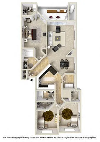Floor plan Hermosa Renovated