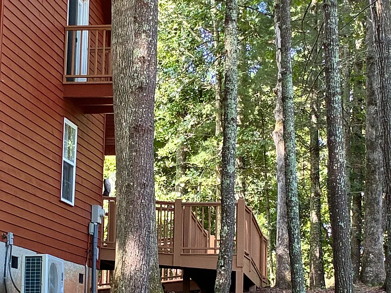 Side of house with balcony