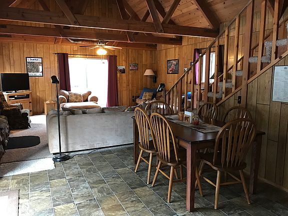 Dining area and living room