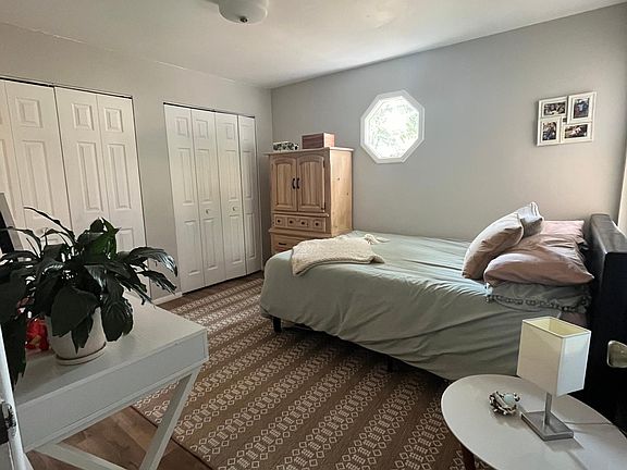Master bedroom with double closets
