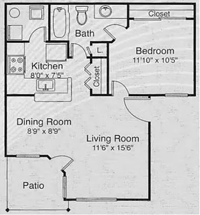 Floor plan 1X1