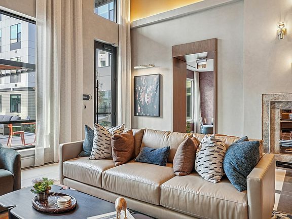 Gather with neighbors in your stylish community lounge
