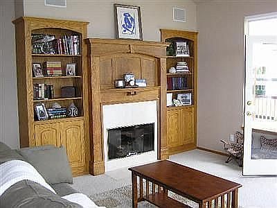 Built in antique fireplace