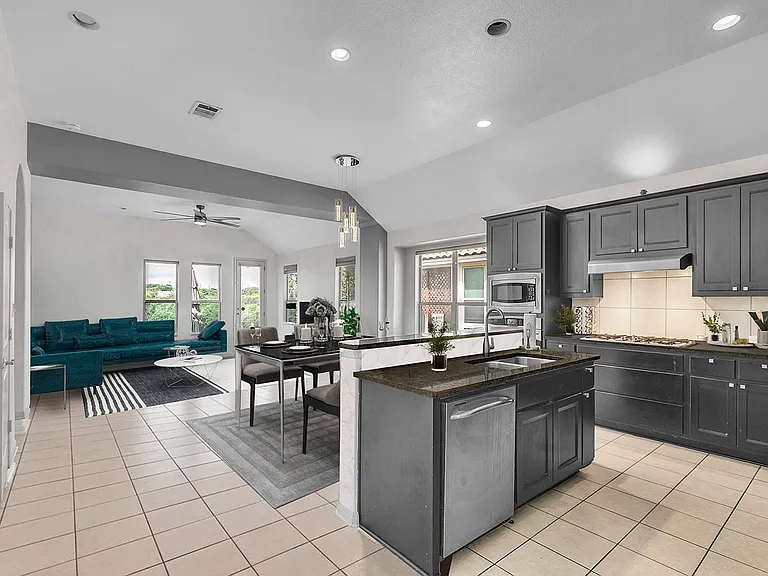 Combined living and dining