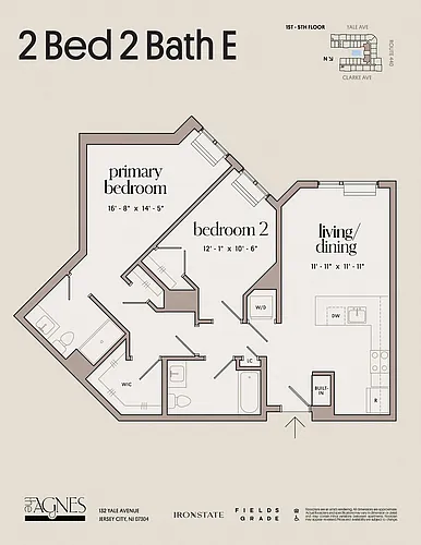 Floor plan 2 Bed 2 Bath E