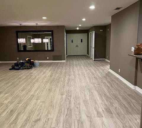 New wood floors throughout the home