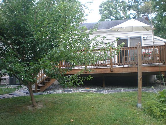 12 X 20 Rear Deck & Lovely Backyard with Garden Spot