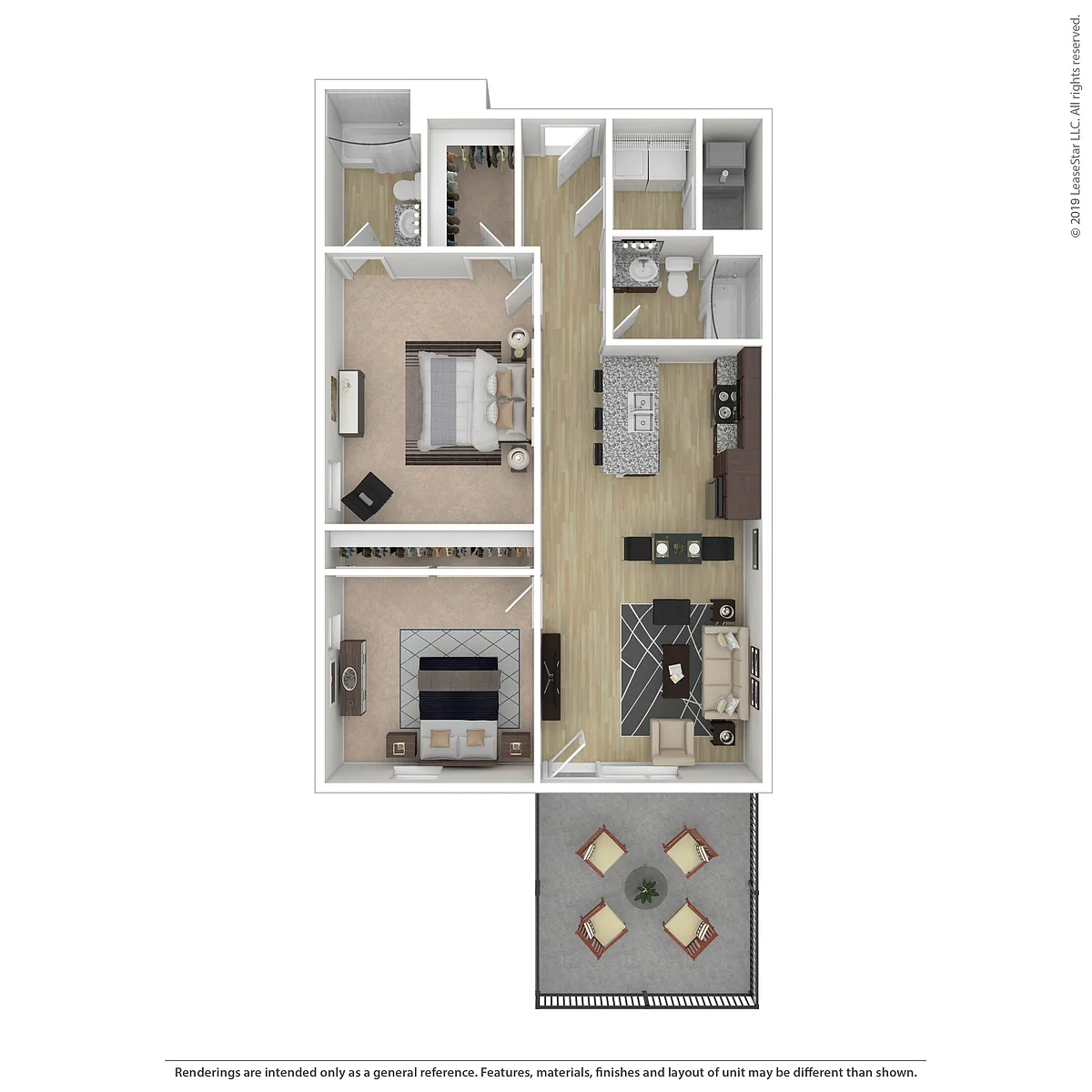 Floor plan The Pathway (per bed)