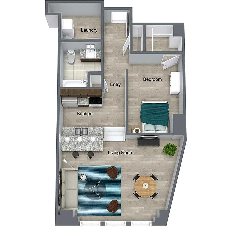 Floor plan Roebling Loft II