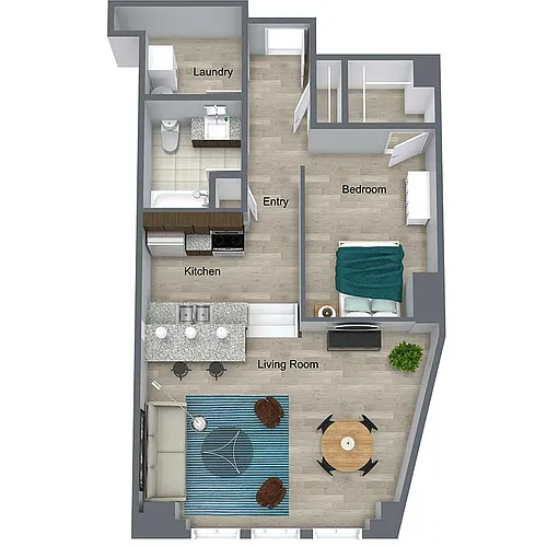 Floor plan Roebling Loft II