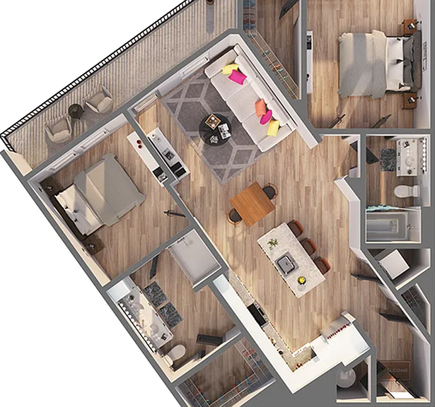 Emerson at Montford Park - B8 Floor Plan Emerson at Montford Park - B8 Floor Plan