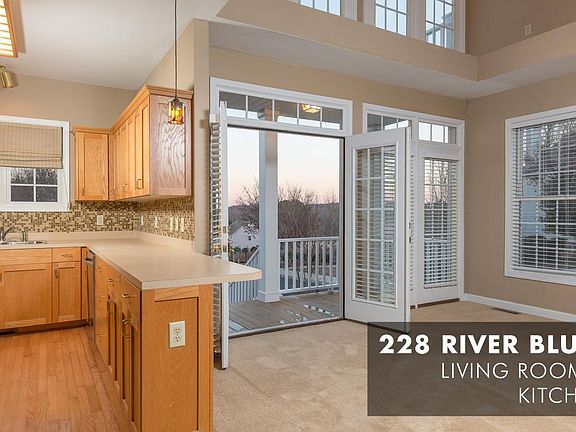 Living Room and Kitchen with French Doors onto Covered Front