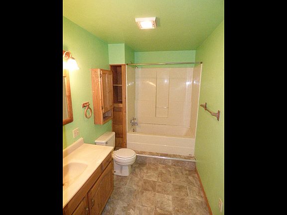 Private master bathroom is only accessed through the master bedroom.