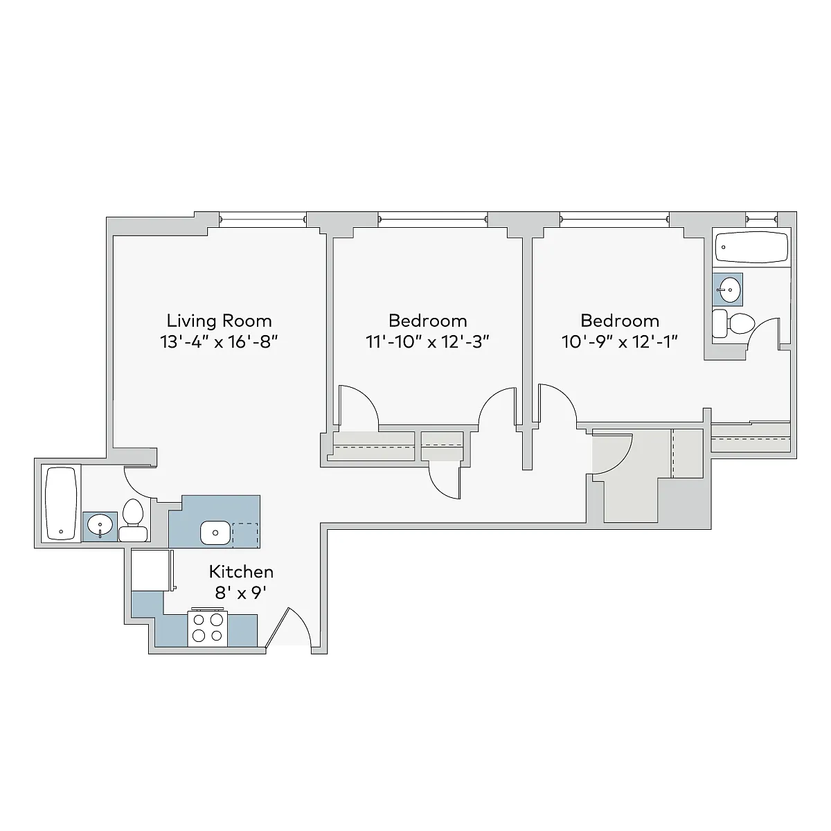 Floor plan mon-2bv
