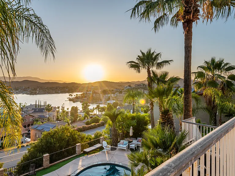 Watch the sun set from the patio.