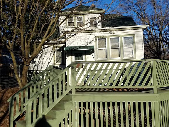 Large deck on rear of house