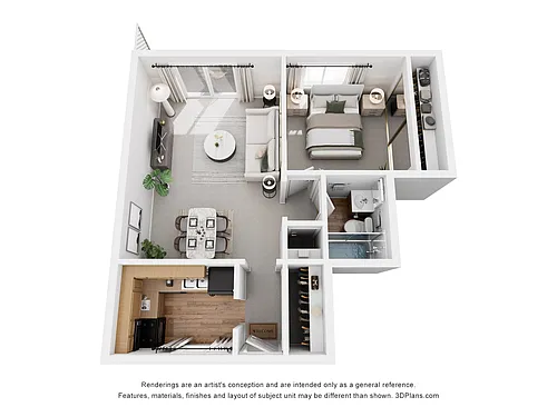 Floor plan Convertible Studio