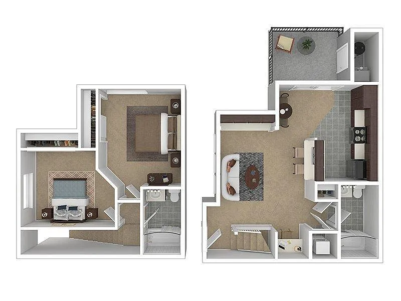 Floor plan 2X2 - 880