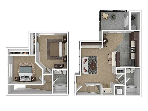 Floor plan 2X2 - 880