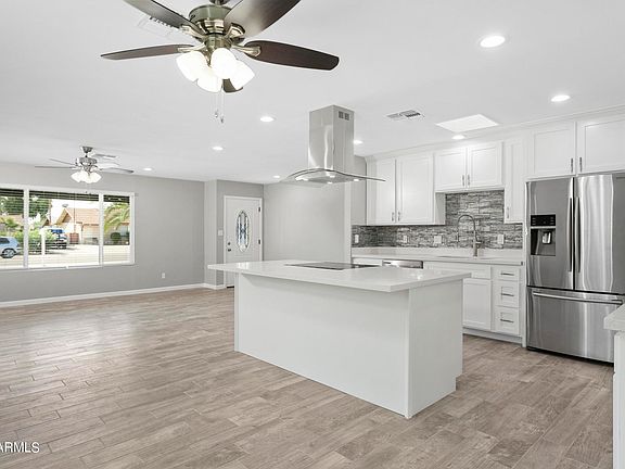 Large open floor plan living room and kitchen